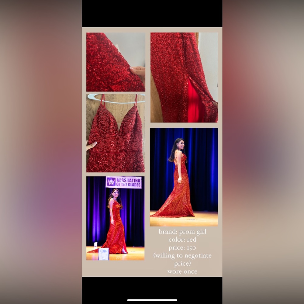 red pageant/prom dress